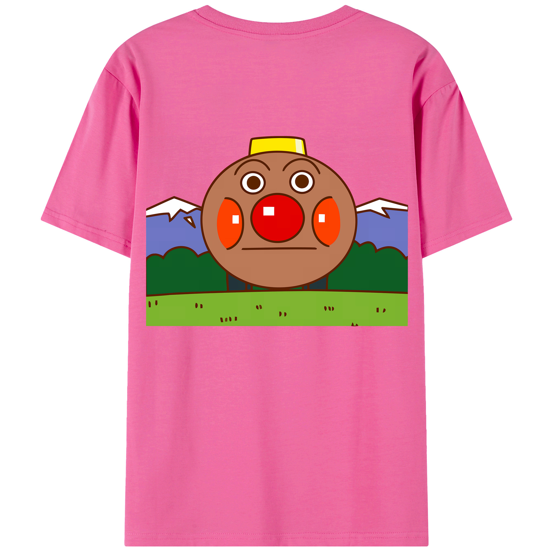 （画像用） アンパンマン Anpanman レディース半袖Tシャツ(バックプリント)